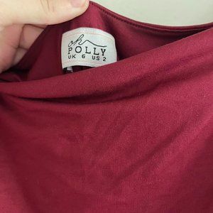 Womens Burgundy Dress